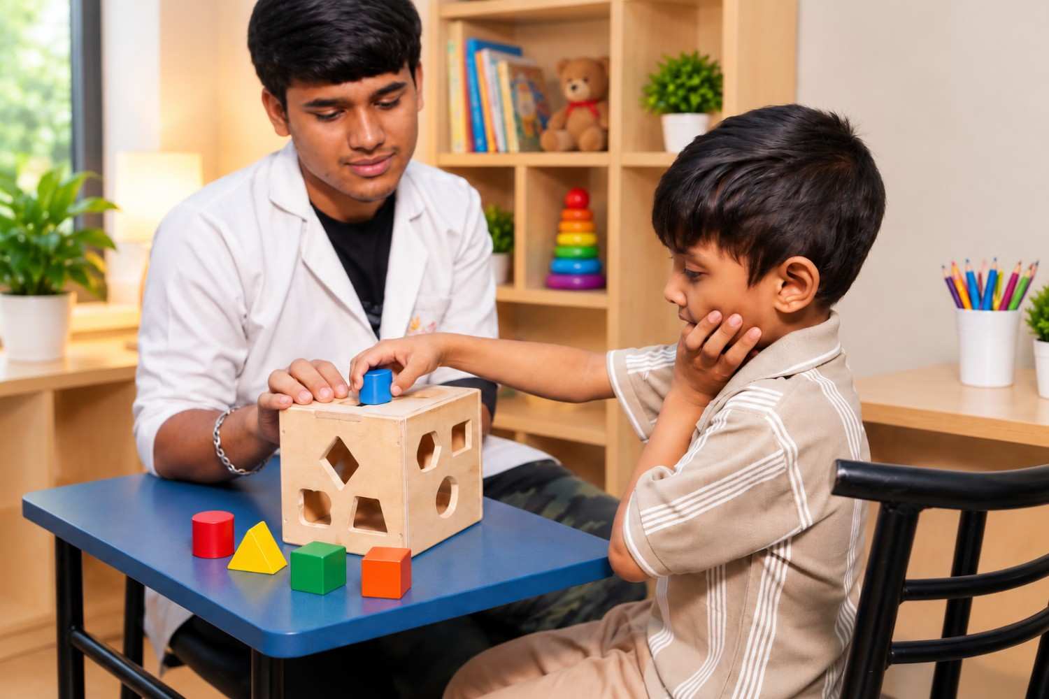 Children engaged in sensory and play-based learning